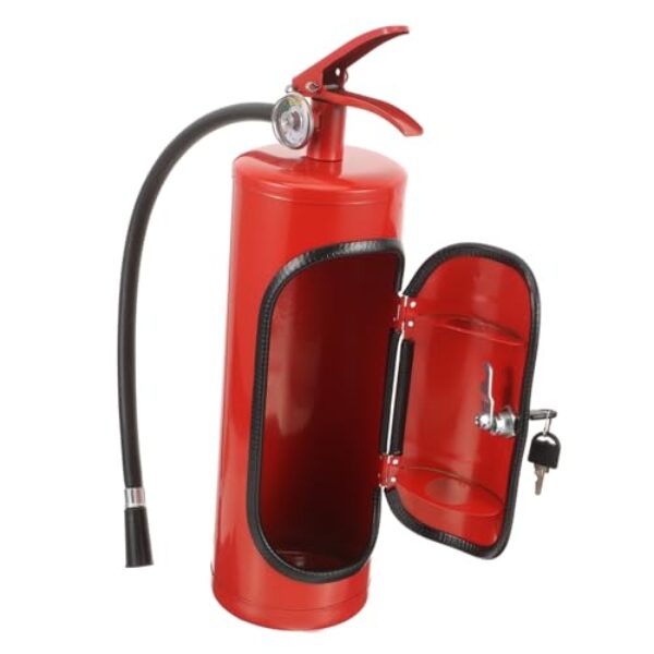 Cabilock Extintor mini bar porta garrafa de vinho caixa de armazenamento de licor de metal reutilizável organizador de vinho para bancada, decoração de casa, presente de inauguração de casa