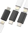 Cabo adaptador USB C macho para Lightning fêmea (pacote com 3) para Apple para iPhone15 Pro Max para iPad 10, Air4/5, Mini6, Pro 12,9, compatível com Samsung Galaxy S22 S23 Z Flip tipo C conversor de