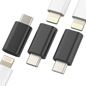 Cabo adaptador USB C macho para Lightning fêmea (pacote com 3) para Apple para iPhone15 Pro Max para iPad 10, Air4/5, Mini6, Pro 12,9, compatível com Samsung Galaxy S22 S23 Z Flip tipo C conversor de