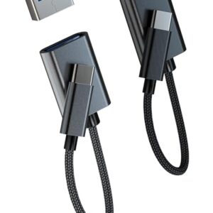 Cabo adaptador USB C para USB OTG 3.0 (pacote com 2) conector tipo C para iPhone 17 16 15 Pro Max Splitter para Apple para iPad 10 compatível com Samsung S25 S24 transferência rápida de dados