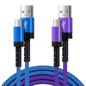 Cabo Carplay para iPhone 17/17 Pro/Air/16e/15 Pro Max, 2 pacotes de USB A para USB C CarPlay USBC iPhone 16 Cabo de carregamento Android Tipo-C Cabo carregador de carro compatível com Moto G Stylus