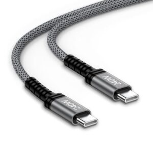 Cabo de carregamento rápido para iPhone 17 Pro Max Carplay USB C para USB C para iPhone 17 Air 16E 16 Pro Max 16 Plus 15,240W iPhone 17 USBC para USBC Cabo carregador de carro para Samsung Galaxy S25