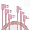 Cabo USB tipo C CTREEY 90 graus, pacote com 3, 0,9 m, 1,8 m, 3 m, cabo longo trançado de nylon, carregador USB tipo A para C, MacBook LG G6 V20 G5Google Pixel Nexus 6P Nintendo Switch Samsung Galaxy