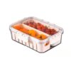 Caixa De Armazenamento Para Geladeira – Grelha De Drenagem Para Carne, Legumes E Frutas(Modelo 4(21cm * 14cm * 6.5cm))