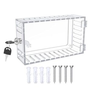 Caixa de bloqueio para termostato na parede | Tampa de termostato grande transparente, suprimentos domésticos para tomada de trailer, parede, garagem, , ar-condicionado industrial