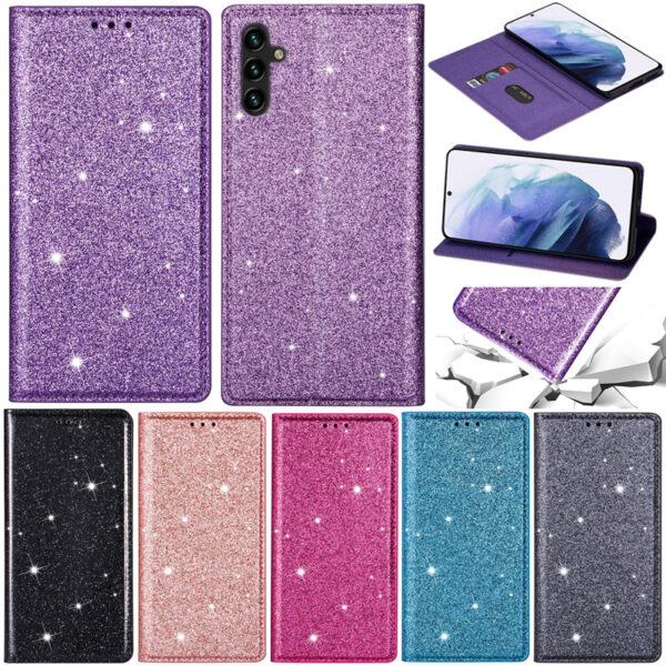 Caixa De Luxo Para Samsung Galaxy A56 A36 A17 A26 A16 A06 A07 A55 5G A15 A35 A25 5G A14 A13 A23 A33 A53 A52 A52S 5G Glit