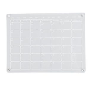 Calendário de memorando magnético, reutilizável, apagável, planejador diário, calendário magnético acrílico para geladeira, cozinha, escritório, organização doméstica, 15,7 x 11,8