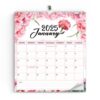 Calendário de parede 2025 - janeiro de 2025 - dezembro de 2025, calendário de flores do mês de nascimento de 2025, datas de organização de listas de tarefas, sua escola ou decoração