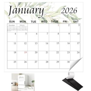 Calendário magnético para geladeira 2025 com imã mensal de geladeira 2025, calendários diários de 29 x 33 cm para planejamento e organização (25 x 30 cm)