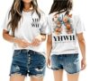 Camiseta floral fé cristã para mulheres YHWH Breath Speaks His Name Camiseta casual Wildflower Jesus Graphic Tee, Branco-2, 3G