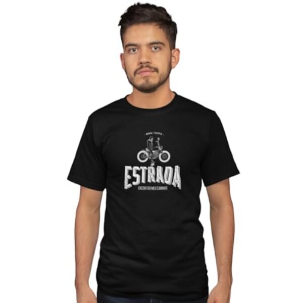 Camiseta Masculina Vintage Tamanho:G;Cor:Preto