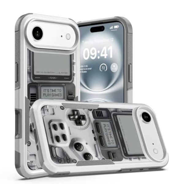 Candykisscase Capa para iPhone Air, design exclusivo de policarbonato rígido com absorção de choque e capa protetora de camada dupla híbrida de silicone interno para iPhone Air de 6,5 polegadas (hora