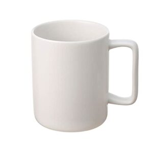 Caneca Caneca de café de cerâmica brilhante, xícara de chá branca para escritório e casa 325 ml, adequada para lava-louças e micro-ondas, 1 pacote com 1 xícara branca, xícara de café, xícara de café
