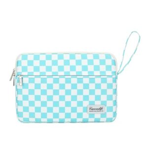 canvaslife Notebook de 13,3 polegadas, à prova de choque, à prova d'água e capa protetora para notebook de viagem, adequada para notebooks de 13 a 13,3 polegadas (xadrez azul gelo)