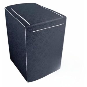 Capa adequada para máquinas de lavar roupa com capacidades de 6 a 17 kg (M,Cinza - Ziper)