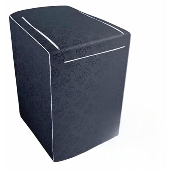 Capa adequada para máquinas de lavar roupa com capacidades de 6 a 17 kg (M,Cinza - Ziper)