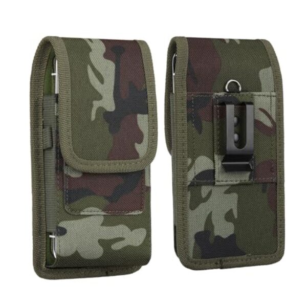 Capa camuflada para celular, coldre e clipe de cinto camuflado de grau militar adequado para Samsung Galaxy A16 A15 A13 A12 A55 A42 A36 A35 A25 A23, S24 FE, S20 FE, Apto para BLU G44, Bold K50, C5L