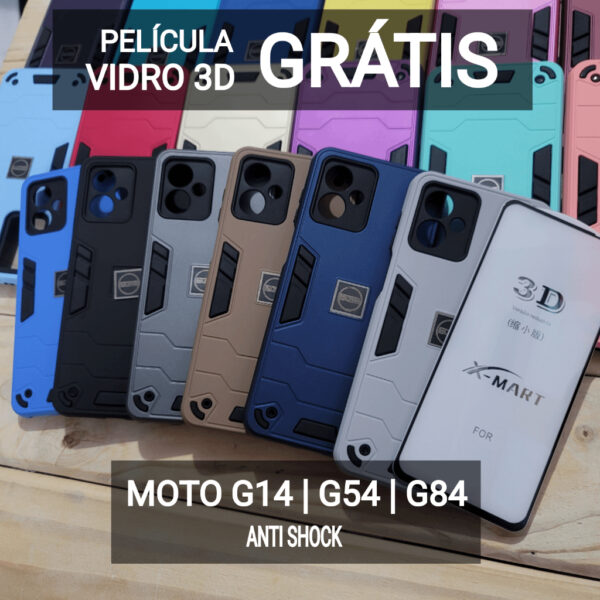 Capa Capinha anti impacto Motorola Moto G14 G84 G54 / Capa capinha anti shock para Moto G84 G14 G54 color armor