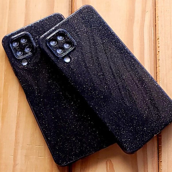 Capa Capinha case anti impacto para Samsung Galaxy A12 / Galaxy M12 / Galaxy F12 Capa de Silicone com gliter aveludada