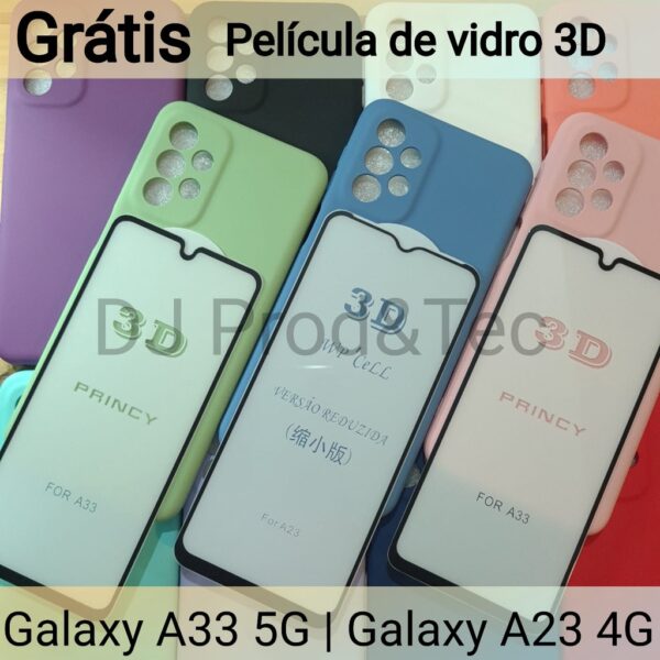 Capa Capinha Case Anti Impacto Para Samsung Galaxy A23 4G | Samsung Galaxy A33 5G | Capinha de Silicone aveludada para Samsung Galaxy A33 5G | Samsung Galaxy A23 4G