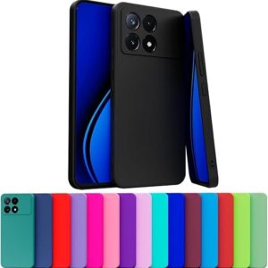 Capa Capinha Case Compatível Xiaomi POCO X6 Pro Silicone Aveludada Com Proteção De Câmera (CINZA CHUMBO)