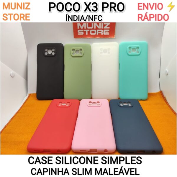 Capa Capinha Case Xiaomi Poco X3 India/ NFC/ Pró Silicone Simples Fosca Fina Slim Capinha Poco X3 - Capa Fina Poco X3 Pró - Case Silicone Simples Poco X3 NFC