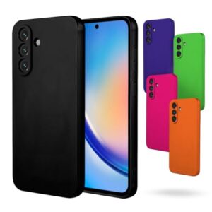 Capa Capinha Compatível Samsung Galaxy M55 Silicone Com Bordas Elevadas Forro Premium (VERDE AGUA)