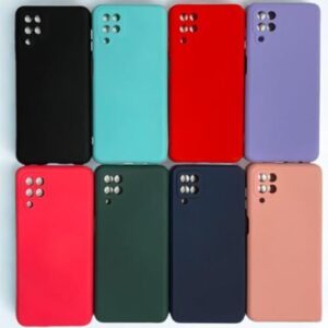 Capa Capinha Samsung Galaxyn A12/F12/M12/A12S Silicone Aveludada Ultra Fina e Resistente (AZUL PISCINA)