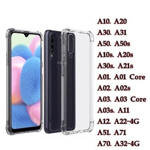 Capa Capinha Transparente TPU Anti Shock Impacto Samsung Galaxy A10/M10/A10s/A20/A20s/A30/A30s/A50/A50s/A01/A01 Core/A02/A02s/A03/A03s/A03 Core/A11/A12/A21/A21s/A22(4G)/A22(5G)/A31/A32(4G)/A32(5G)/A51/A71/A70