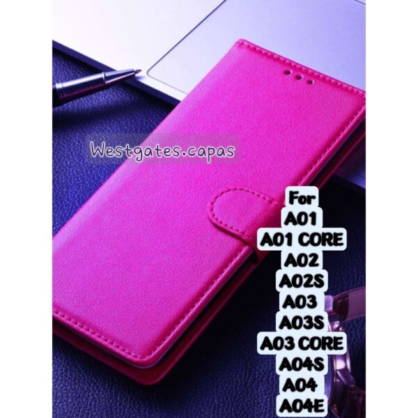 Capa Carteira de Couro Sintético Compativel com SM GALAXY A01 A01 CORE A02 A02S A03 A03S A03 CORE A04S A04 A04E