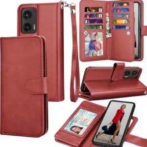 Capa carteira para Motorola Moto G Stylus 5G | Apenas 2024 | Tela de 6,7 polegadas, couro PU, compartimentos para cartões de crédito, dinheiro, bolsa de transporte, capa flip [capas rígidas magnéticas