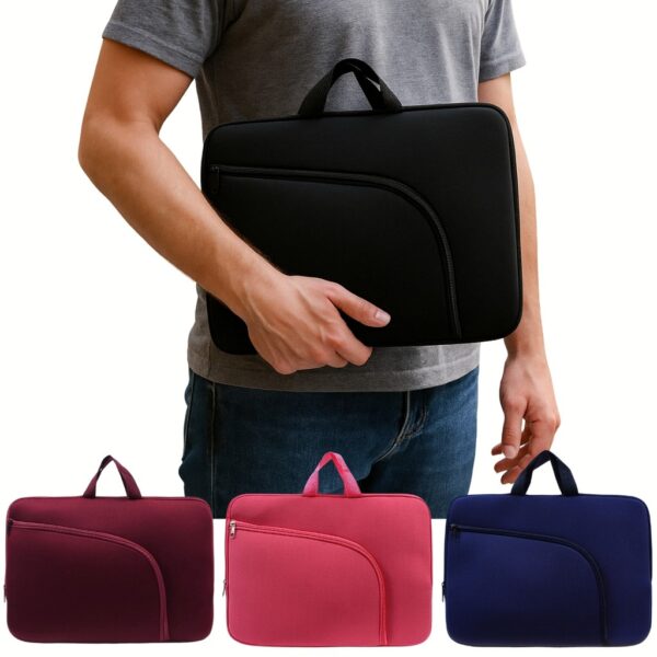 Capa Case Maleta de Notebook Neoprene C/Bolso Externo 14 15,6 17 Polegadas Mochila C/Zíper