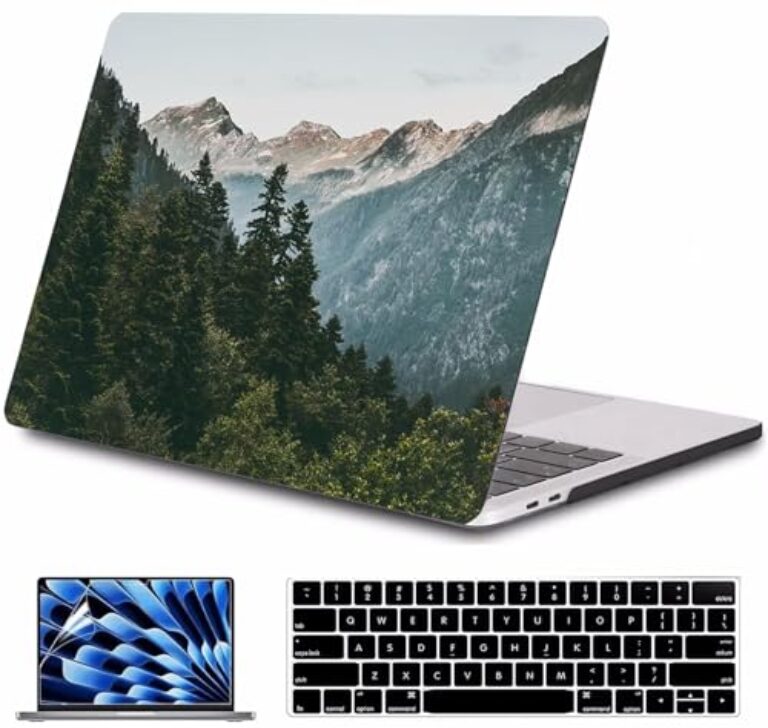 Capa compatível com MacBook Air de 13 polegadas versão 2022 2021 2020 versão A2337 M1/A2179 com retina e Touch ID, capa rígida de plástico e capa de teclado e protetor de tela -, Green Forest 2
