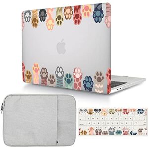 Capa compatível com MacBook Pro 15 polegadas 2019 2018 2017 2016 versão A1990 A1707, capa rígida protetora de plástico e capa de teclado e capa para MacBook Pro 15,4 com Touch Bar - pata fofa