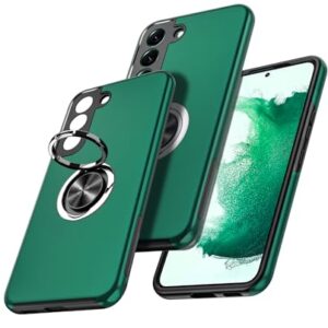 Capa compatível com Motorola Moto G Stylus 5G 2024, capa protetora de nível militar com suporte de anel magnético para Moto G Stylus 2024, verde