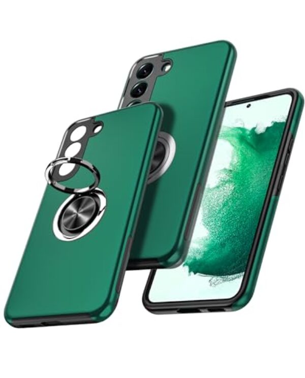 Capa compatível com Motorola Moto G Stylus 5G 2024, capa protetora de nível militar com suporte de anel magnético para Moto G Stylus 2024, verde
