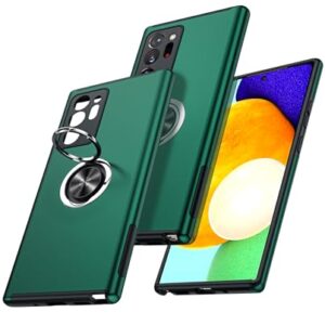 Capa compatível com Samsung Galaxy S24 Ultra, capa protetora de nível militar com suporte de anel magnético para Galaxy S24 Ultra 5G, verde