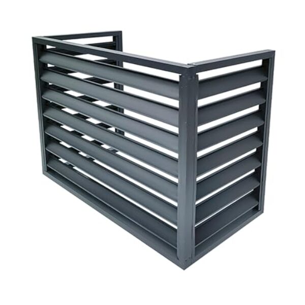 Capa De Ar Condicionado Ao Ar Livre, Tampa Da Unidade Ac Do Suporte De Flores Do Gabinete Da Lata De Lixo, Painéis Decorativos De Cerca De Tela De Privacidade Indep, Gray 1, 1.5P-L100xW50xH70cm