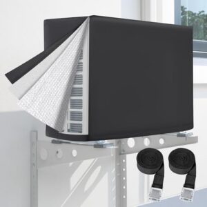 Capa de ar condicionado de janela para unidades externas, capas de ar condicionado de inverno resistentes com isolamento de 3 camadas, protetor de congelamento e à prova d'água para unidades de CA ao