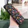 Capa de celular com estampa de flores para Xiaomi Poco F7 X7 M6 X6 F6 M5S F5 X5 M5 F4 X4 M4 F3 M3 Pro C40 4G 5G GT, capa de sílica líquida, preta, para Poco X4 Pro 5G