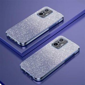 Capa de celular com revestimento de glitter gradiente para Xiaomi Mi 13T 12T 11T 10T Pro 14 13 12 11 Lite 11X 11i 12X Poco X3 GT C65 M4 M3, azul, para Mi Poco X3 NFC