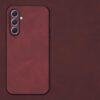 Capa de couro de luxo para Samsung Galaxy S24 S25 Ultra Plus S22 S23 S21 S20 Fe 5g, estilo retrô (para S24 Fe/Vermelho Vinho)