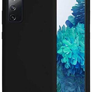 Capa de silicone líquido Goospery para Samsung Galaxy S20 FE 5G (2020) Capa bumper de borracha de geleia com forro de microfibra macio (preto) S20FE-SLC-BLK
