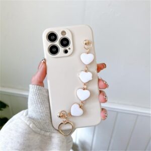 Capa de silicone macio para Xiaomi Redmi Note 11 10 9 Pro 10s 9s 8 7 Pro 10 9 9A Poco X3 Mi 11T 11 Lite Capa com pulseira de corrente, 06, para POCO X3 NFC