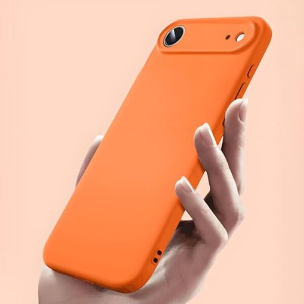 Capa de silicone projetada para iPhone Air – Upgrade Defender Liquid Silicone [câmera totalmente coberta] [forro de microfibra macio antiarranhões] capa protetora fina à prova de choque para iPhone 17