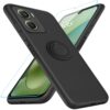 Capa de telefone compatível com Motorola Moto G06 5G com protetor de tela, suporte de anel giratório de 360° com suporte/suporte de silicone TPU à prova de choque capa protetora para Motorola Moto G06