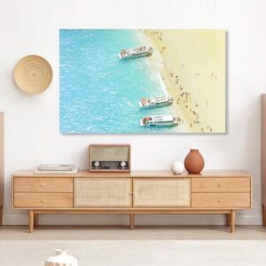 Capa de TV Capa contra poeira universal para ambientes internos 81.3-203.2 cm capas de proteção de tela LCD LED impressão paisagem para monitor curvo/plano decorativo-azul-7#||70 polegadas (160 x 96