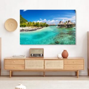 Capa de TV Capa contra poeira universal para ambientes internos 81.3-203.2 cm Capas de proteção de tela LCD LED com impressão paisagística para monitor curvo/plano decorativo-Azul-2#||119.4-127.0 cm