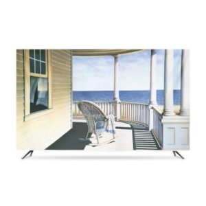 Capa de TV Capas contra poeira moderna LED/LCD protetor de tela macia 81-201 cm capa de exibição interna para pendurar monitor curvo de mesa para televisões computador azul-6||52 polegadas