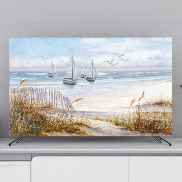 Capa de TV para ambientes internos capa contra poeira 32-80 polegadas capas de televisão/computador para pendurar/desktop/protetor de tela curva Fabic para LCD, LED, monitor de plasma capas planas
